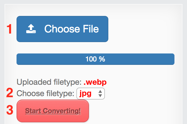 How to convert WEBP files online to JPG